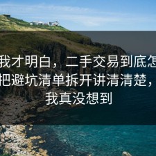 看完我才明白，二手交易到底怎么回事？把避坑清单拆开讲清清楚，结局我真没想到