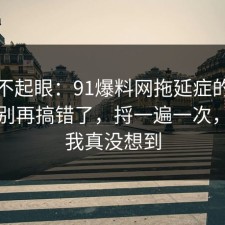 看似不起眼：91爆料网拖延症的关键细节别再搞错了，捋一遍一次，结局我真没想到