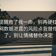 这句提醒救了我一命，别再硬扛：91爆料网数据泄露的风险点我替你复盘了，别让情绪替你决定