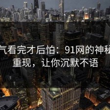 一口气看完才后怕：91网的神秘魅力重现，让你沉默不语