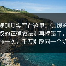 隐藏规则其实写在这里：91爆料网消费维权的正确做法别再搞错了，告诉你一次，千万别踩同一个坑